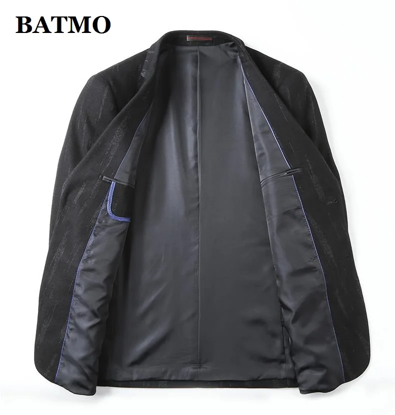 BATMO Новое поступление осенний высококачественный шерстяной повседневный мужской блейзер, мужские шерстяные куртки, большие размеры 905