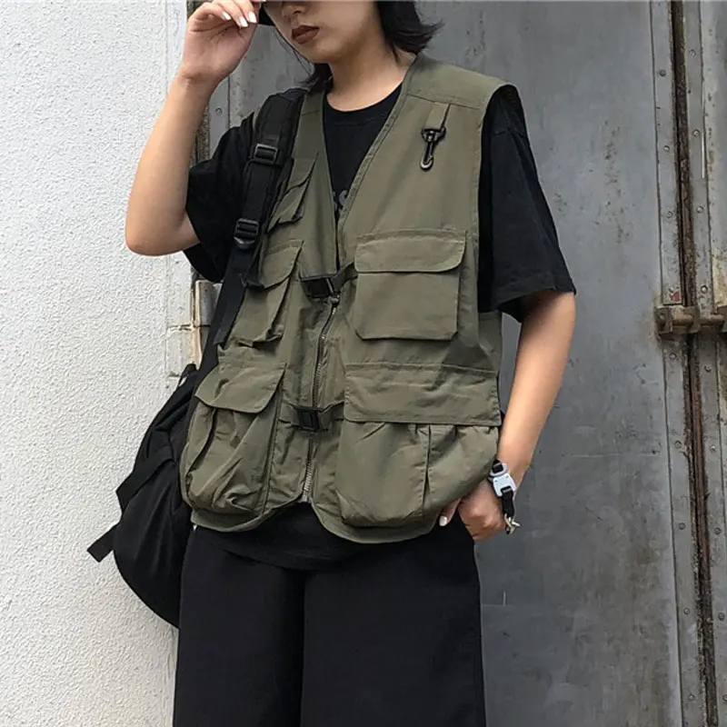 Men's Outdoor Vest Leisure Multipockets Photo Journalist Breathable Vest Hiking Fishing Hunting Sportswear Waistcoat