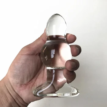 4.5/5./6/7Diameter Transparent Crystal Glass Anal Butt Plug Expander Dildo Anal GSpot Stimulation Female Masturbation Erotic Toy 2