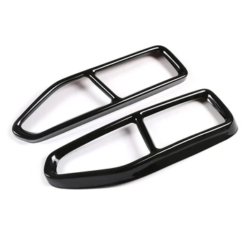 

1Pair Stainless Steel Black Car Exhaust Muffler Pipe Tip Cover Trim Fit For BMW 7 Series G12 G11 2020 2019