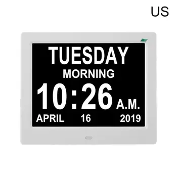 

8Inch IPS Digital Clock Calendar with Date Day Reminder for Elderly and Children 35ED