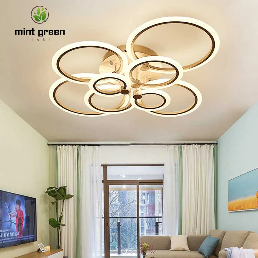 

Modern Led Ceiling Lights For Living Room Bedroom Study Room Home Indoor Deco Ceiling Lamp Avize Black/White Finished Lamp