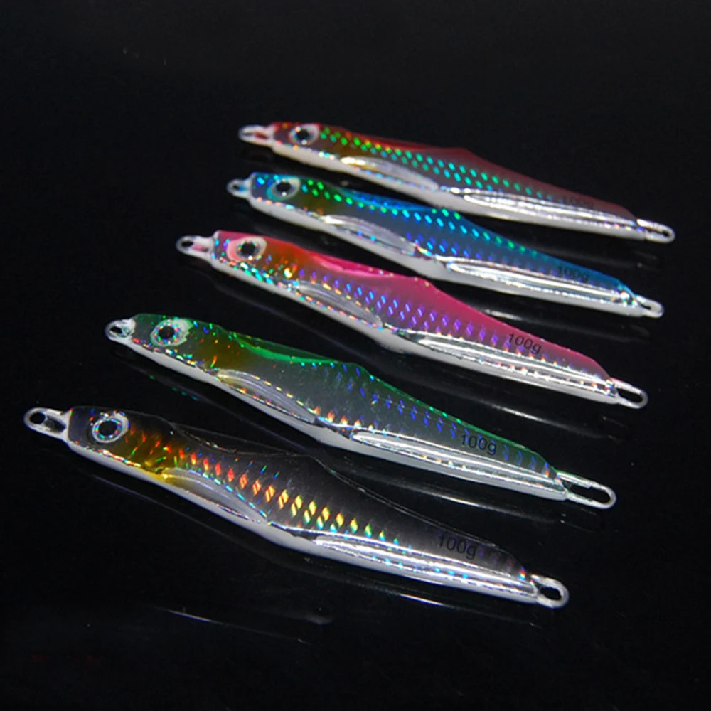 Deep Sea Fishing Slow Jig Jigging Noctilucent Metal Jigbait Lure Spoon