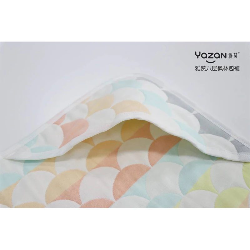 YAZAN новорожденный 6-слойный марлевый дышащий спальный мешок Кнопка Пеленальный мешок Пеленальное Одеяло с мягкой теплой шляпой аксессуары