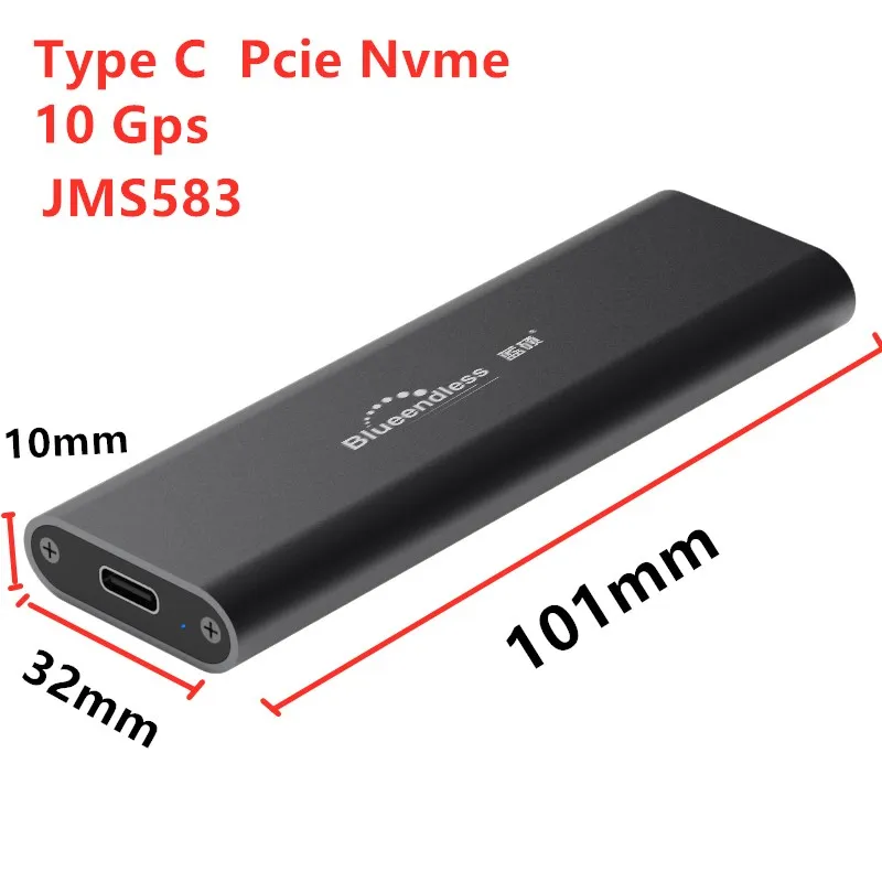 PCIE M.2 NVME GEN2 10Gbps SATA NGFF 6Gbps Case USB SSD Enclosure Type C USB 3.1 SSD Case NVME Hard Disk Enclosure HDD Case best external hard drive enclosure HDD Box Enclosures