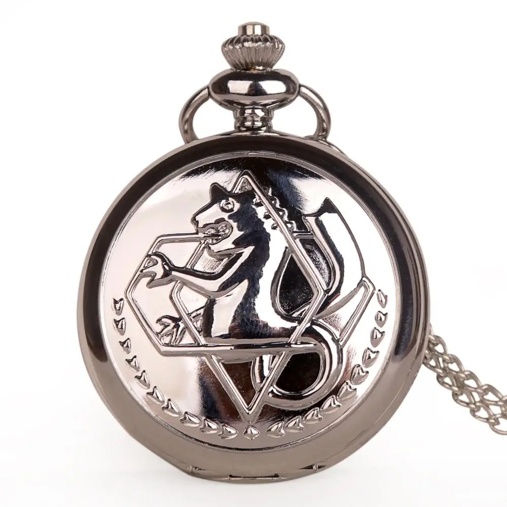 Лидер продаж серебро/бронза лошадь для косплейного костюма «Стальной Алхимик»; ботинки в стиле «часы кварцевые карманные часы с Fob Чиан для Для мужчин Для женщин кулон подарок TD2016