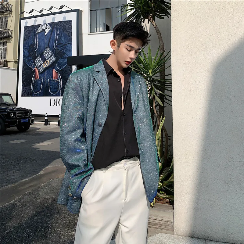 

2020 Spring And Autumn New High-order Fabric Color Matching Elegant Single-breasted Small Suit Fashion Casual Loose Jacket Coat