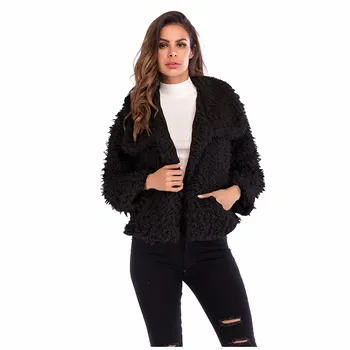 

Women Autumn Winter Coats Jackets & Outerwear Casual Turn Down Collar Faux Fur Warm Short Jacket Coat Ladies Overcoat #820