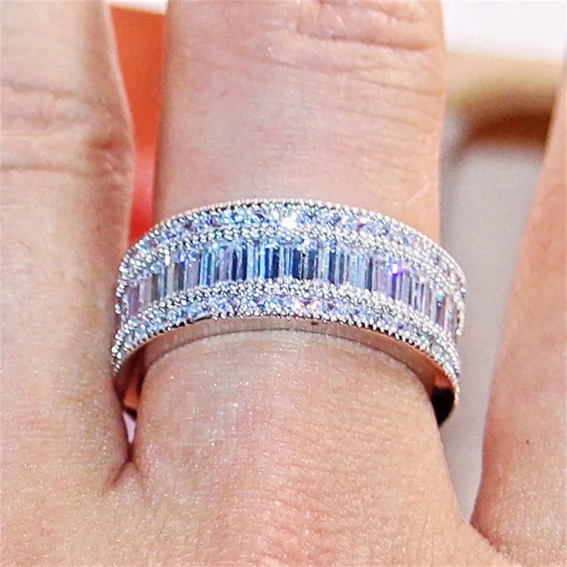 Женское кольцо из серебра 925 пробы с искусственным бриллиантом|925 sterling gemstone