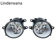 Para toyota allion 2 avalon prius c prius v auris vios yaris super brilhante led luzes de nevoeiro 9w 450lm luzes de nevoeiro montagem 2 pçs