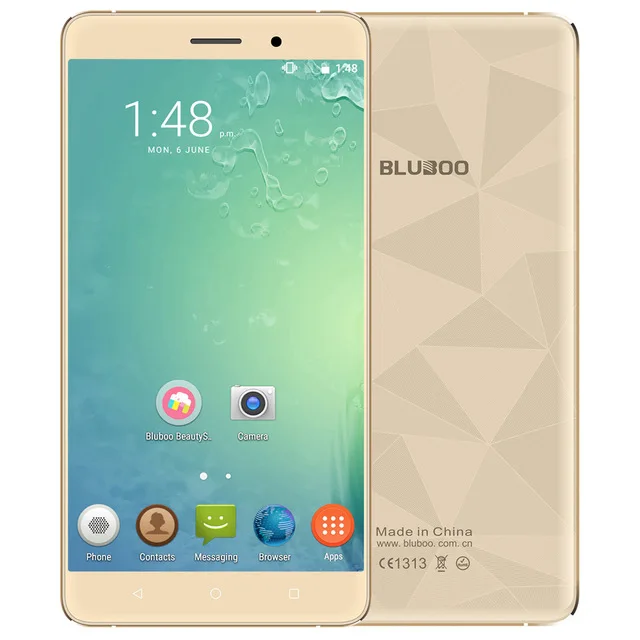 Bluboo Maya 3g Мобильный телефон 5," HD 3000mAh WCDMA MTK6580 четырехъядерный Android 6,0 2G+ 16G 13MP задняя камера смартфон - Цвет: Золотой