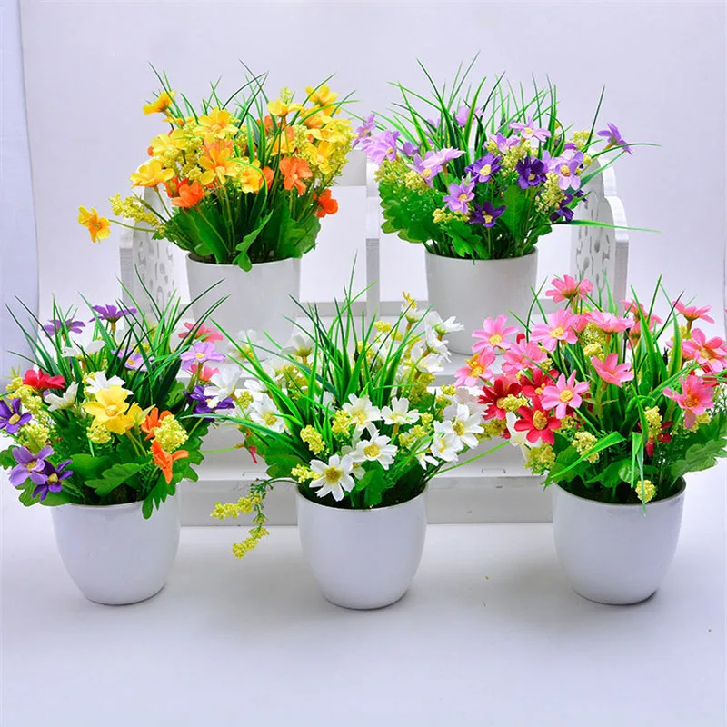 Artificial Chrysanthemum Desktop Bonsai Decorate Silk Flowers
