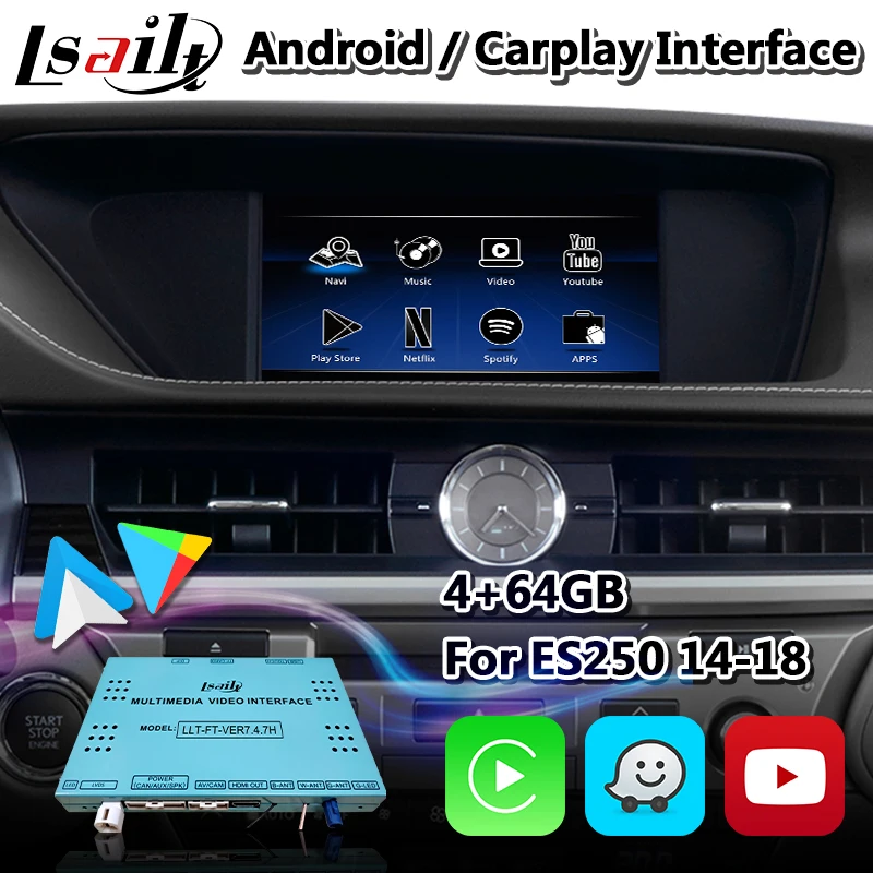 Lsailt Android Carplay интерфейс для Lexus ES 250 управление мышью 2013-2018 Автомобильный