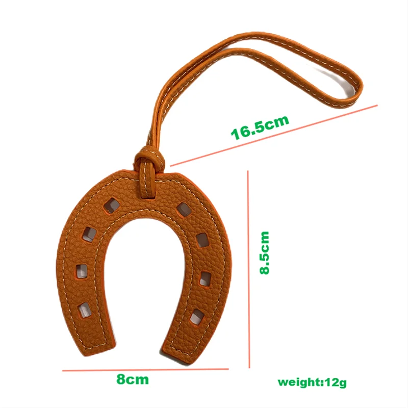 PU Leder Horse Huf Hufeisen Schlüsselanhänger Handtasche Schlüsselketten-schlüsselring Halter Charme Tasche Geldbörse Zubehör Für Frauen Und Mädchen – Detail 1