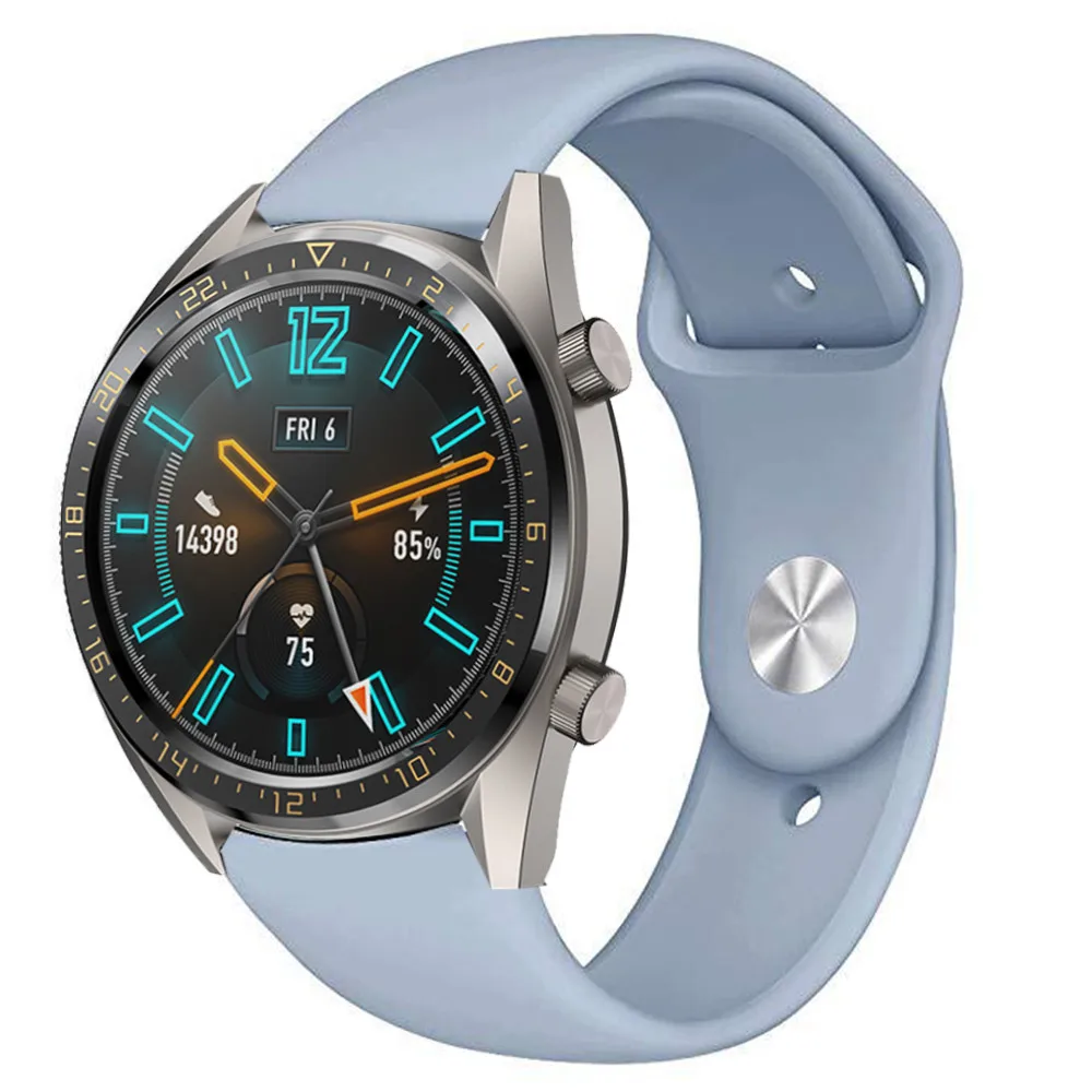 Light blue Ремешок для часов для huawei watch GT 46 мм/huawei watch 2 pro/Honor Magic smartwatch спортивный силиконовый 22 мм сменный Браслет - Цвет ремешка: Light blue