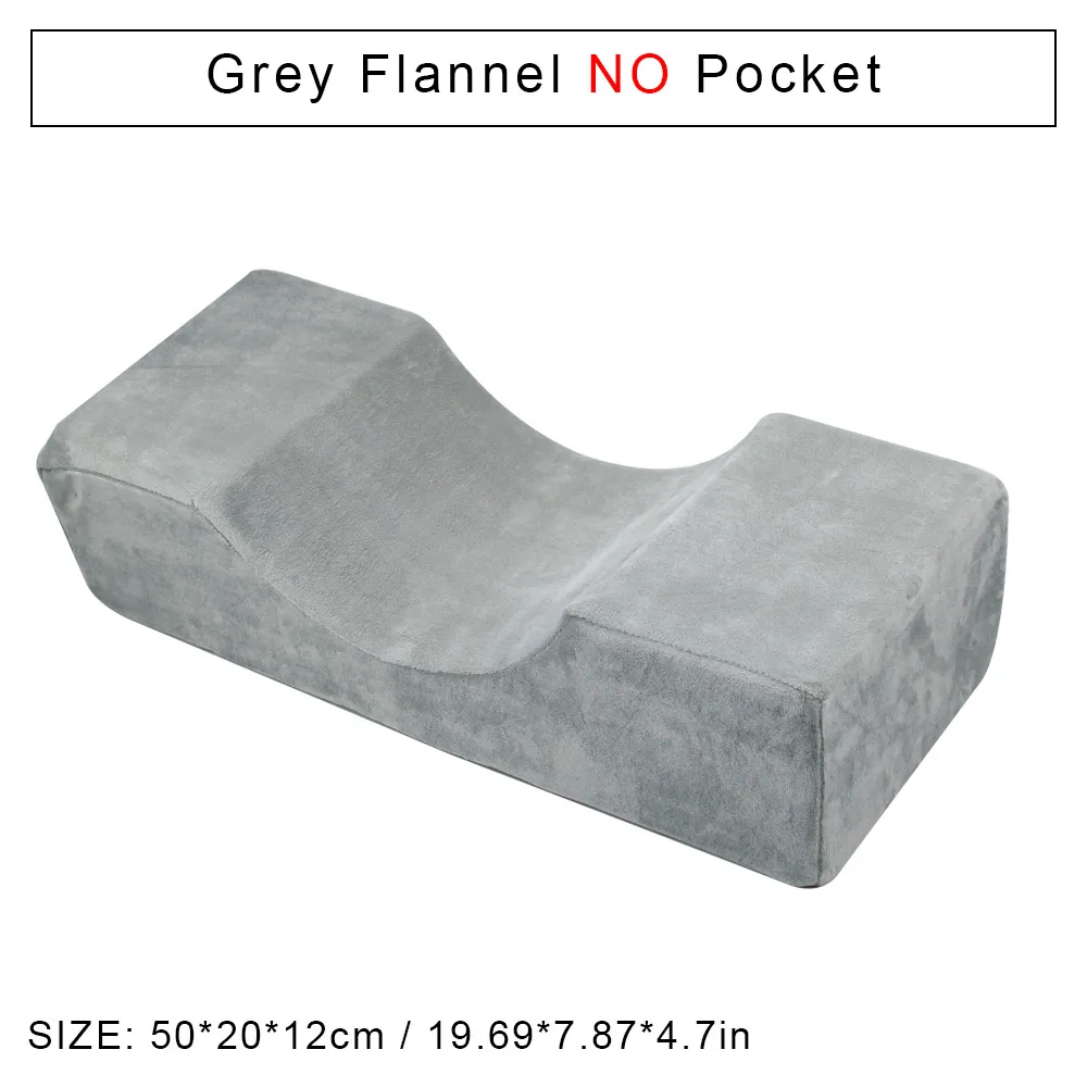 Профессиональная подушка для ресниц из пены памяти, подушки для наращивания ресниц для салонов, ресницы для наращивания шеи, эргономичный макияж - Цвет: Grey No Pocket