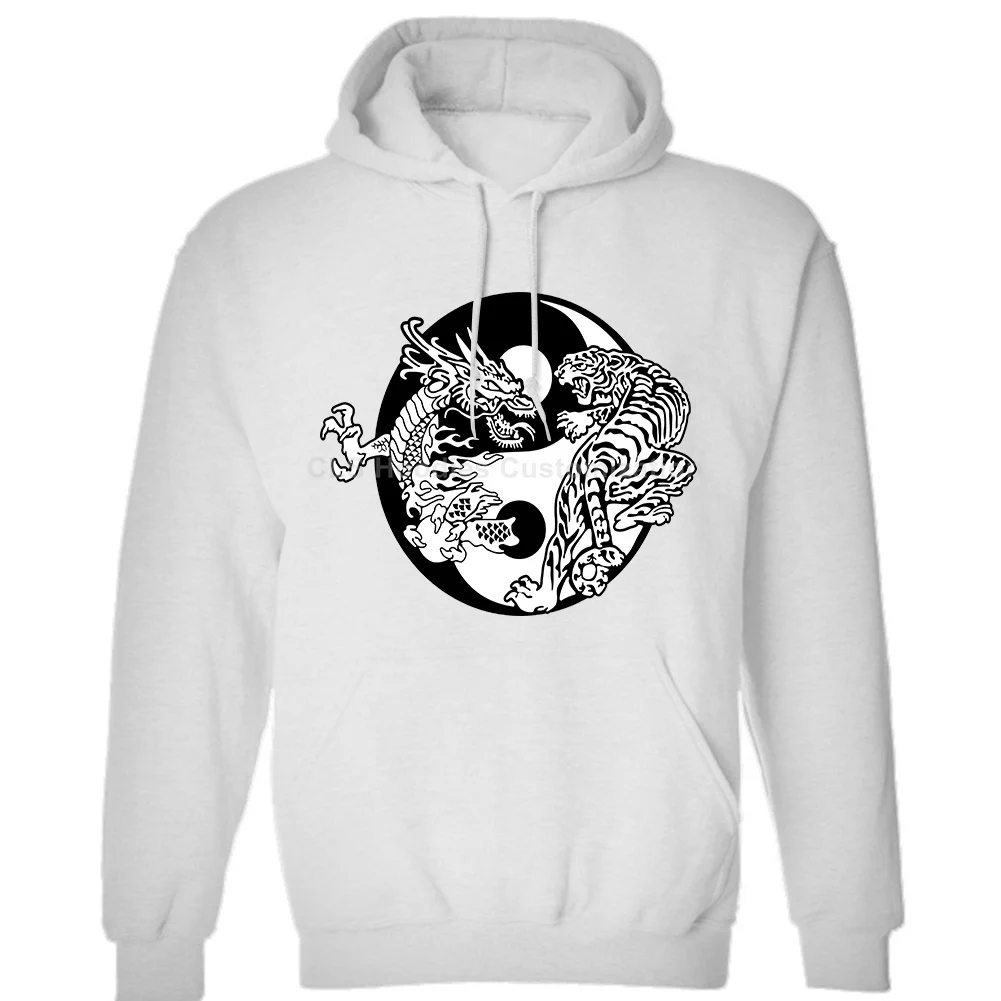 Китайский Инь Ян Дракон Вдохновленный японский Тигр боевые мужские унисекс