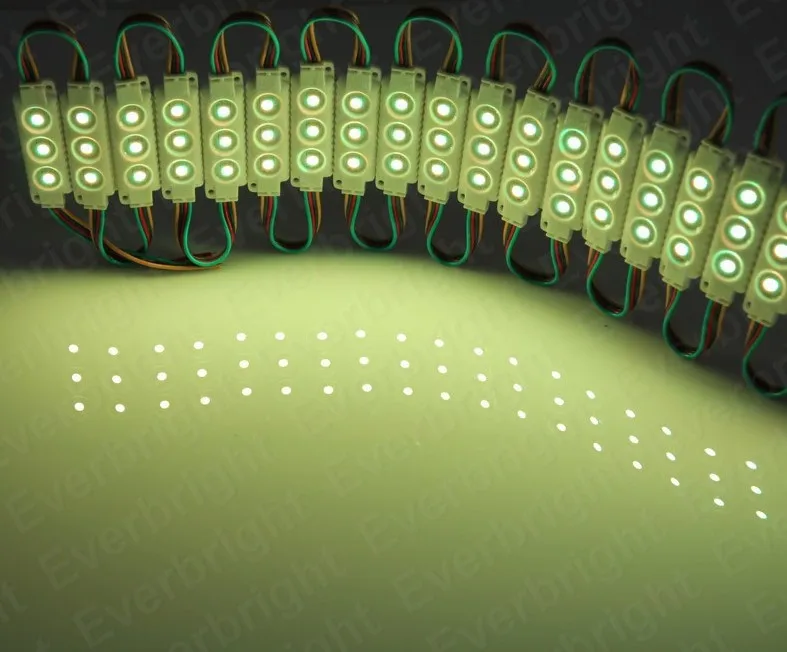 100 шт./лот 5050 RGB 3 светодиода впрыска светодиодный модуль, epistar чип, 12 В, 0,75 Вт, белый, теплый белый светодиодный модуль 2 года гарантии, CE ROHS