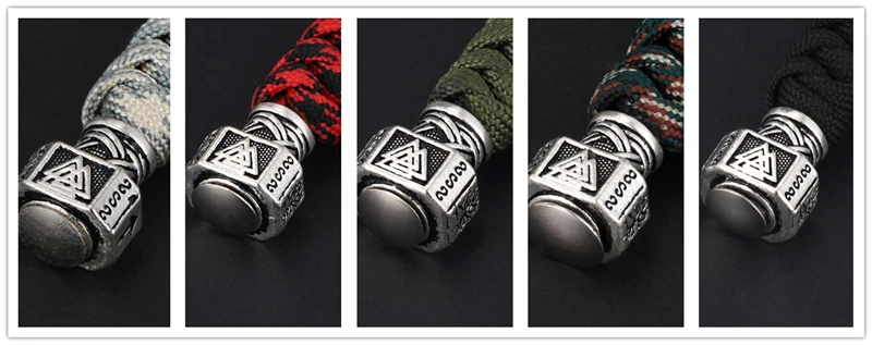 Брелок Vikings Rune mjolnir Глянцевая белая виниловая Парашютная брелок из веревок Paracord viking скандинавские ювелирные украшения для ключей мужской подарок