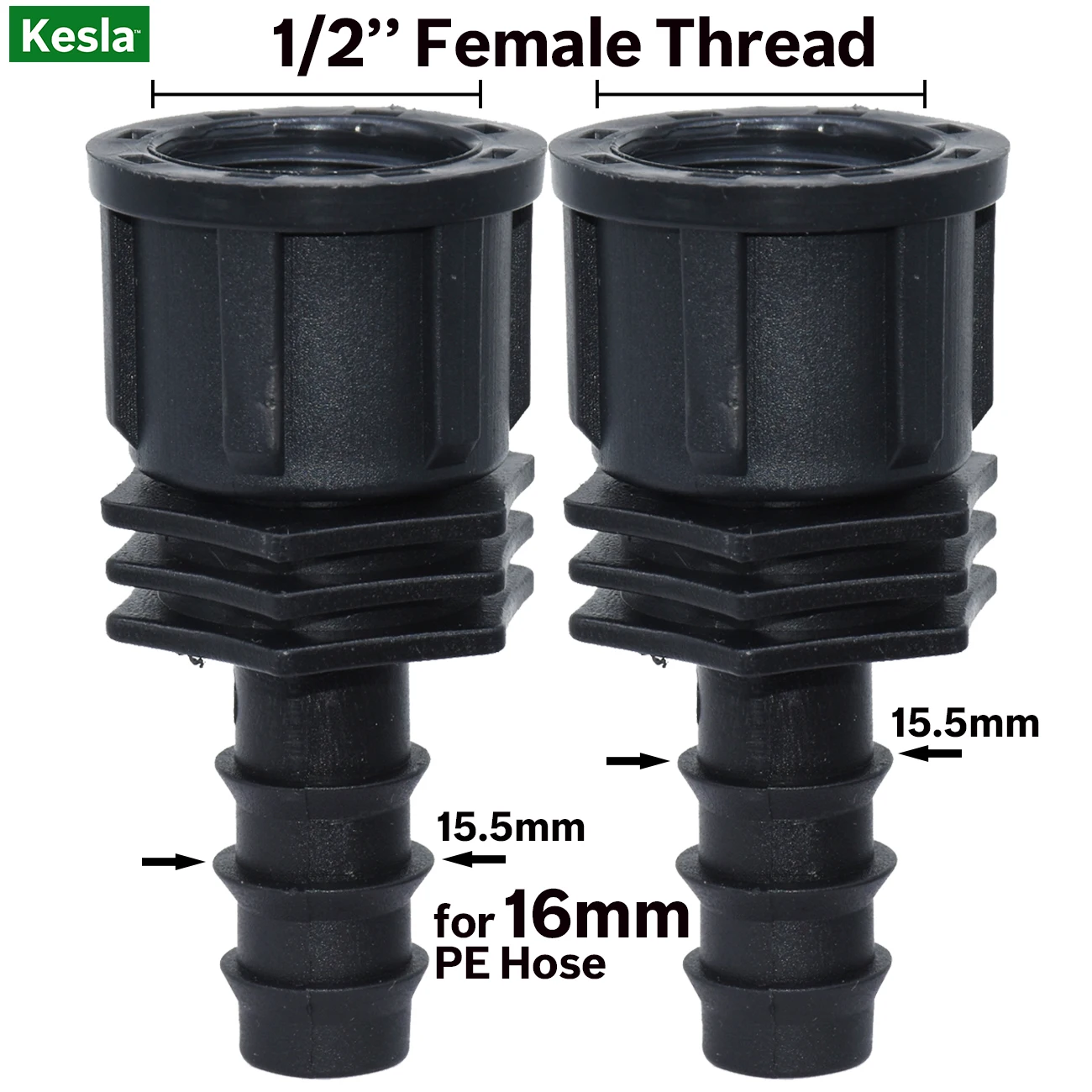 KESLA 2 шт. садовый 16 мм и 20 PE шланг колючий разъем для 1/2 ''и 3/4'' женский