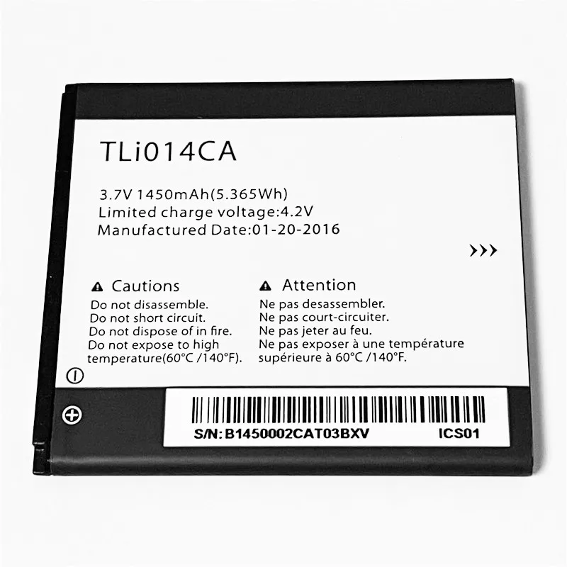 Аккумулятор 3 7 в 1450 мАч TLi014CA для Alcatel One Touch Pixi First 4024E 4024D 4024X TLi014C7|3.7v 1450mah|batteries