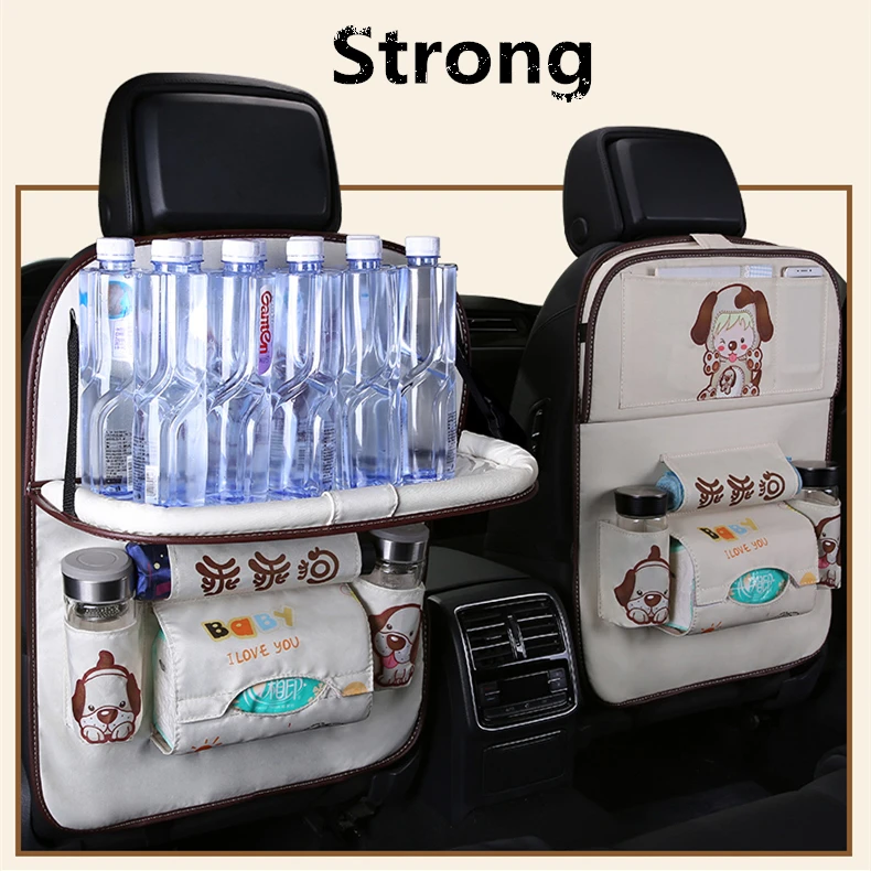 Мультяшная сумка для хранения заднего сиденья автомобиля, органайзер, походная коробка, карман, универсальный протектор для укладки, авто аксессуары для ребенка