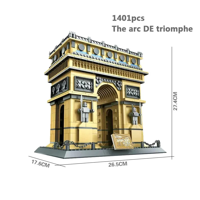 Wange City, совместимая с ed architecture studio Taj Mahal Big Ben Eiffel Tower, Лондон Нью-Йорк, Париж, Великобритания, строительные блоки - Цвет: 8021 no box