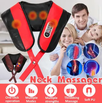 

U Shape Electrical Shiatsu Body Shoulder Neck Massager Back Infrared 4D kneading Massage Car Home Best Gift Health Care