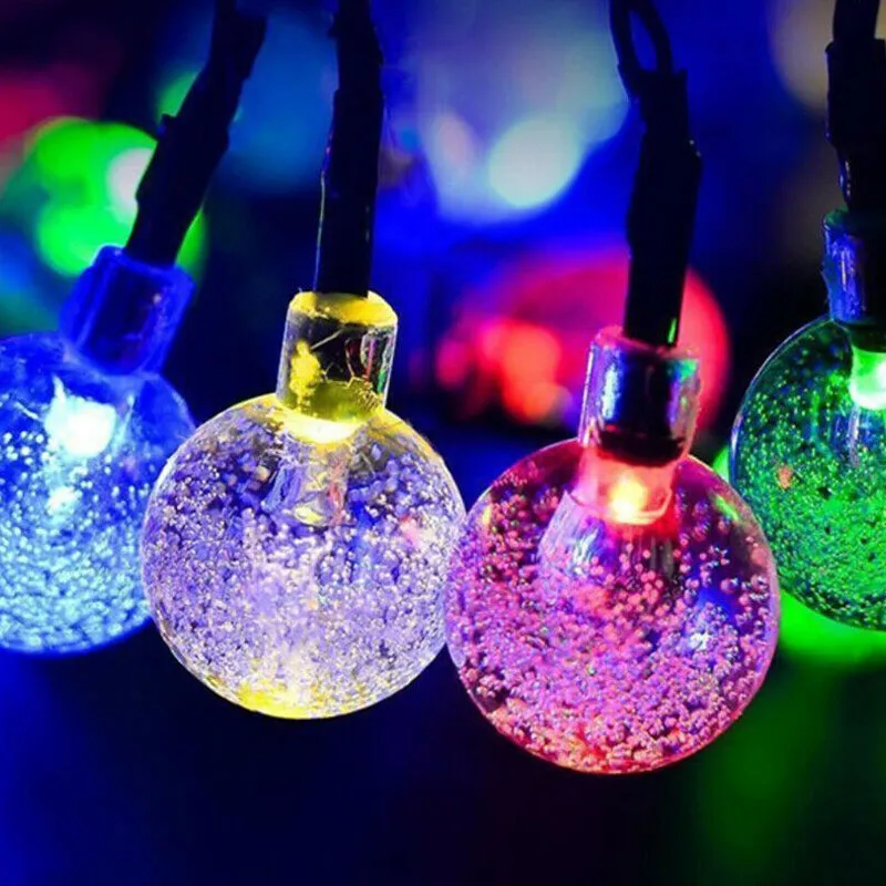

Solar Powered 30 LED Ball String Light Waterproof Outdoor Garden Path Yard Christmas Tree Decor Lamp _WK
