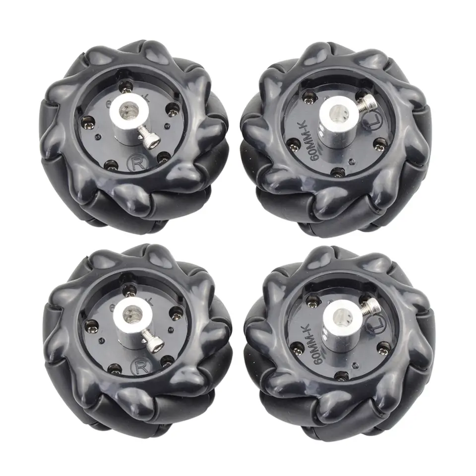 Moebius 60/80/97mm High Hardness Plastic Mecanum Wheel Omni-directional Smart Robot Car with 6mm Hubs for Arduino DIY STEM Toy image 5