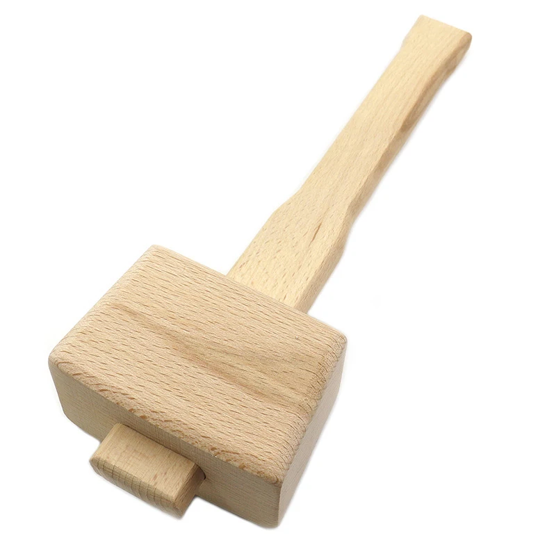 Wood hammer beech wood hammer manual woodworking installation leather carving seal percussion tool