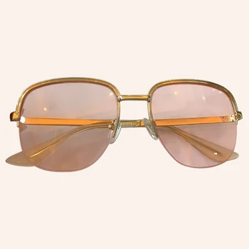 

Half Frame Square Sunglasses Women Fashion Brand Vintage Goggle Shades UV400