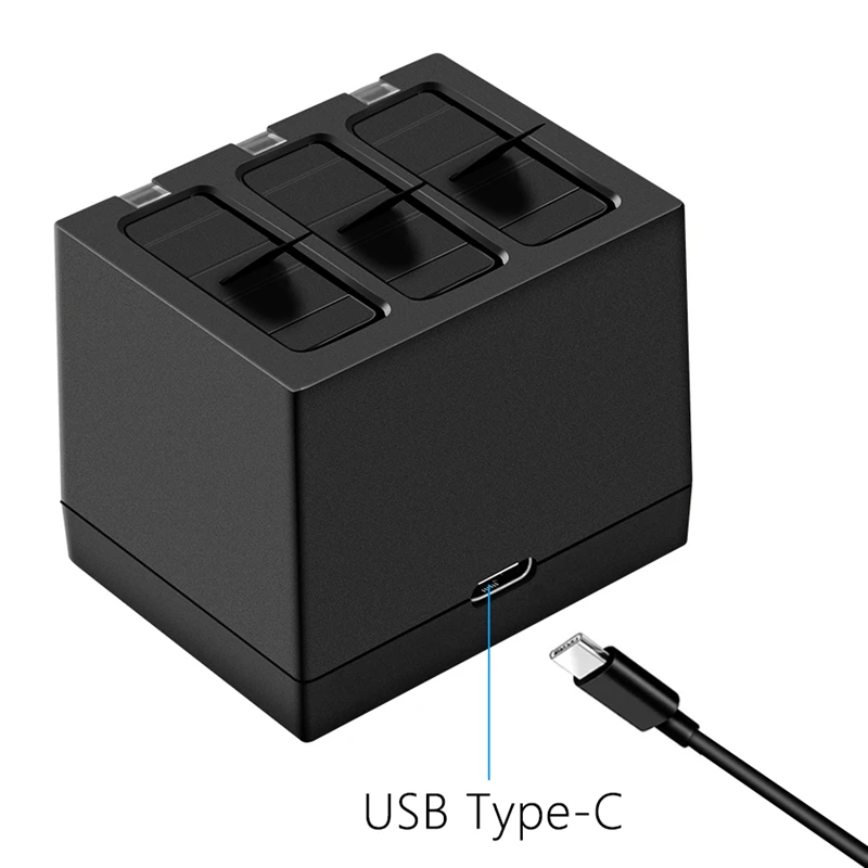 Mamen 3 шт. для GoPro 501 Go Pro AHDBT 501 цифровой аккумулятор+ зарядное устройство type-C для GoPro Hero 5 6 7 черный аккумулятор для спортивной экшн-камеры