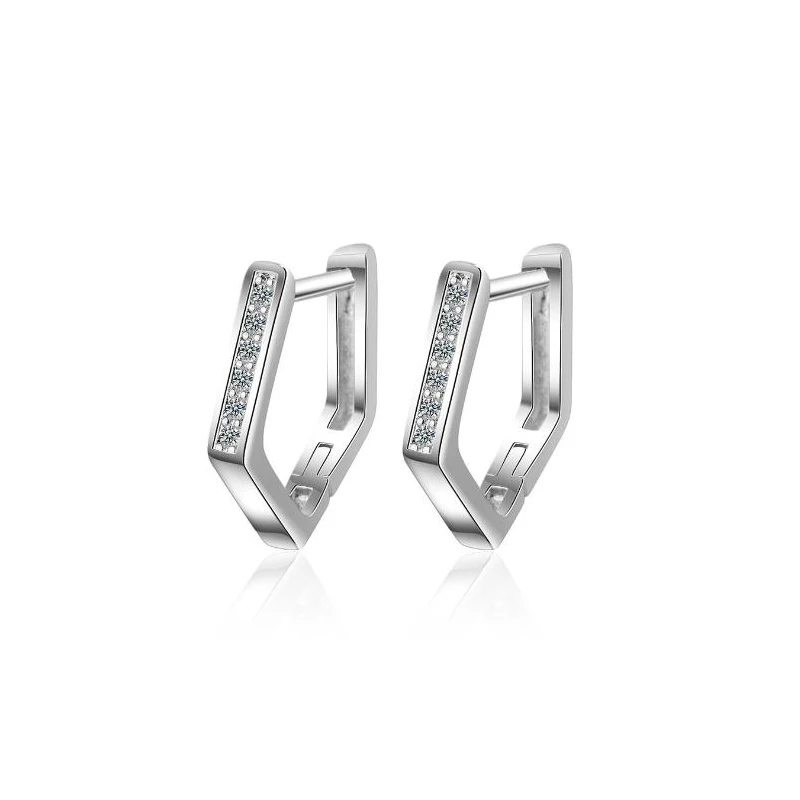 style 4 gold Простые серьги-кольца для женщин, новые модные серебряные кубические серьги-кольца с цирконом, круглые серьги - Окраска металла: style 4 gold