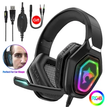 High-End RGB Light 7.1 Bass Stereo Gamer Headphones with Microphone For PS4 Playstation 5 Xbox One PC Phone Gaming Wired Headset