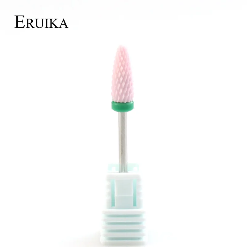 ERUIKA 1 шт. розовый керамический сверло для ногтей Электрический Роторный Фрезер маникюрный станок аксессуары пилочки для ногтей Инструменты для ногтевого салона