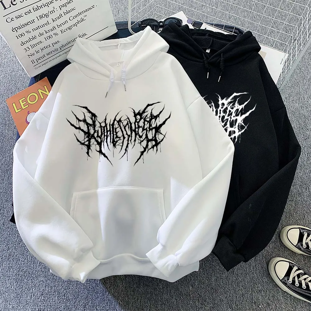 

Ladies Gothic Streetwear Punk Hoody Harajuku Sweatshirt Women's Hoodies Horror Casual Letter Printing Oversized Hoodie Vintage