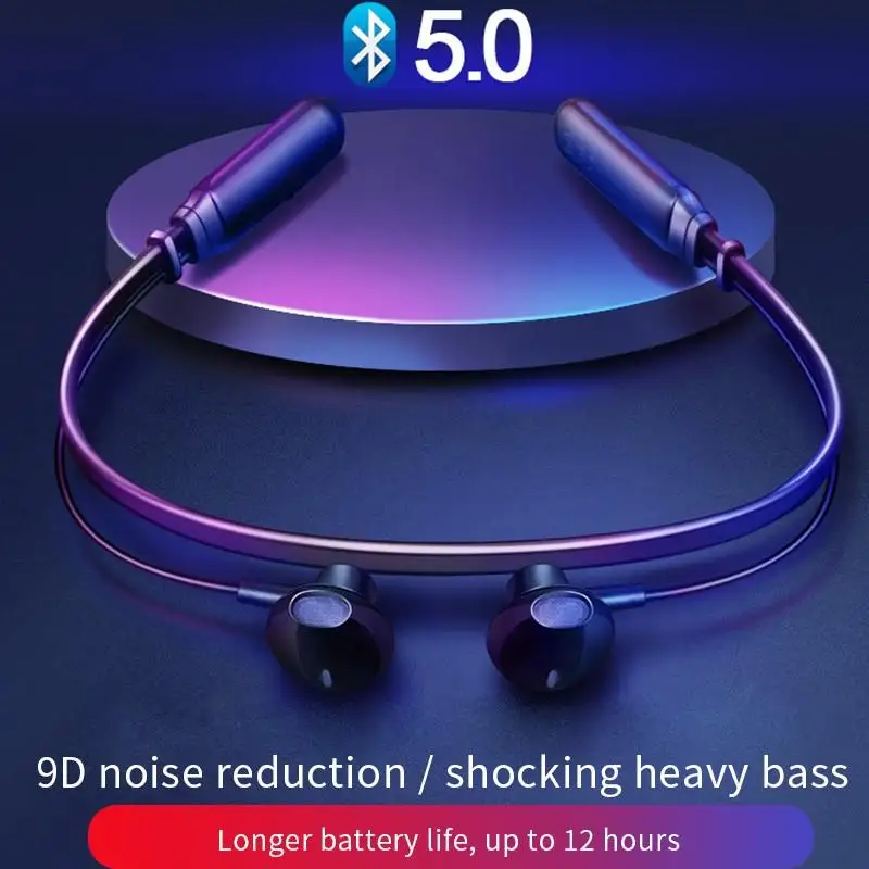 BT 93 Neck Mounted Bluetooth 5 0 Wireless Sports Headphones Surround Sound Neck Hanging In Ear Headset Fone De Ouvido Earphone