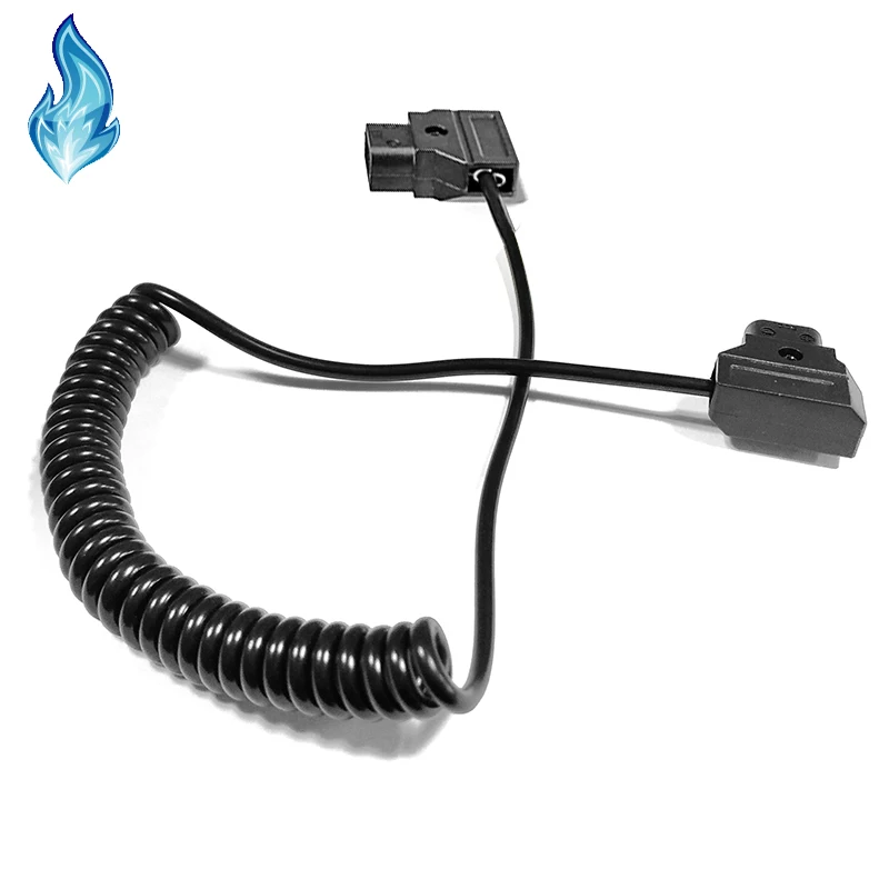 Змеевидная спираль со штепсельным тросом питания DTap D-Tap BTap Plug exension для V-Mount батарей/пластин