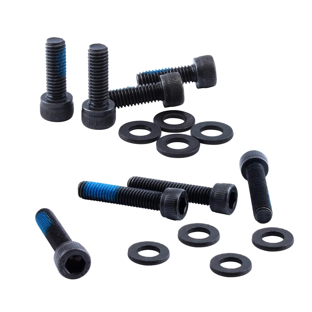 8PCS Bike Brake Caliper Fix Screw Bolts Washers Gasket Bicycle Parts Accessories | Спорт и развлечения