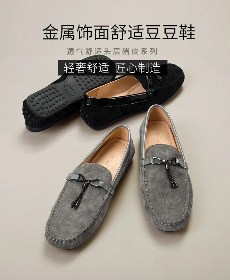 

OZZEG Summer New Style Creative Moccosins Men's Slip-on Loafers Rubber Sole Driving Shoes