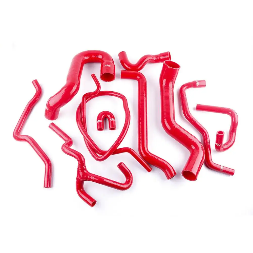 FIT For SAAB 9-5 2.0T 2002-2007 Red 10pcs Turbo Radiator Silicone Coolant Hose - Цвет: Красный
