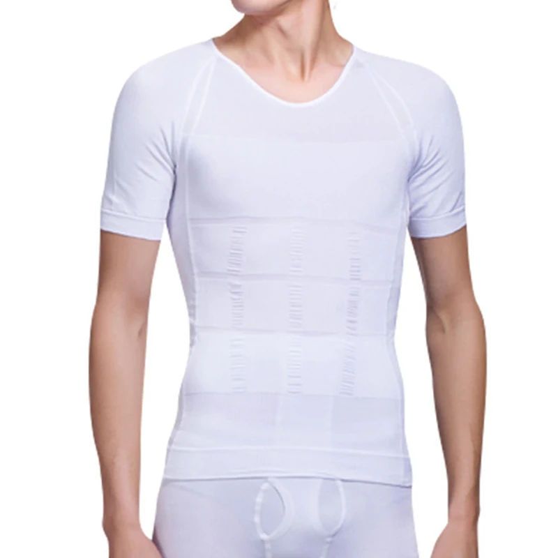 

Upgraded Men's Seamless Slimming Body Shaper Tops Abdomen Slim Shirt Compression Tank Shaperwear Elastic Tummy Control Shapers