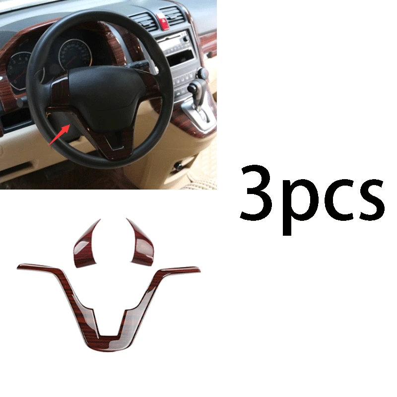 

Fit For Honda CRV CR-V 2007-2011 GL Steering Wheel Panel Cover Trim Wood Grain