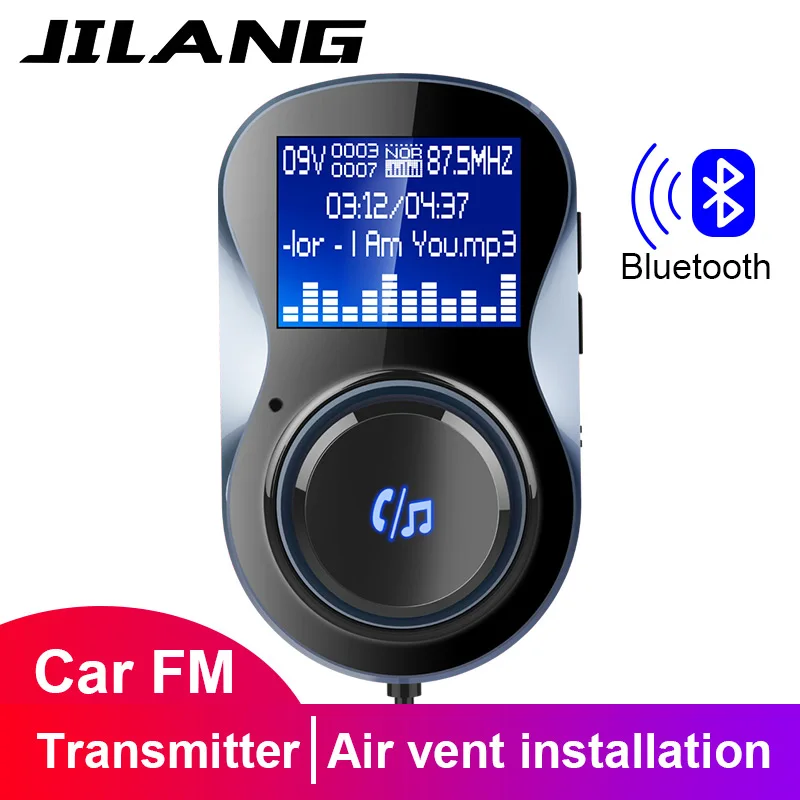 Автомобильный FM передатчик Jilang беспроводной модулятор с ЖК дисплеем Bluetooth Mp3