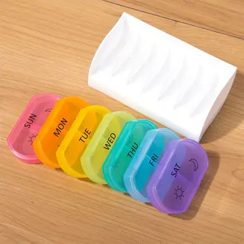 

14 Grids Weekly Storage Pill 7 Day Medicine Tray Vitamin Tablet Case Box Organizer