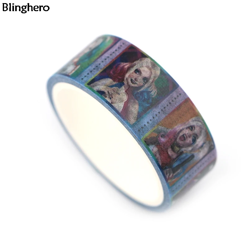 Blinghero 15 мм X 5 м отряд самоубийц крутая васи клейкая лента Харли Куинн декоративные ленты модные переводные наклейки BH0060