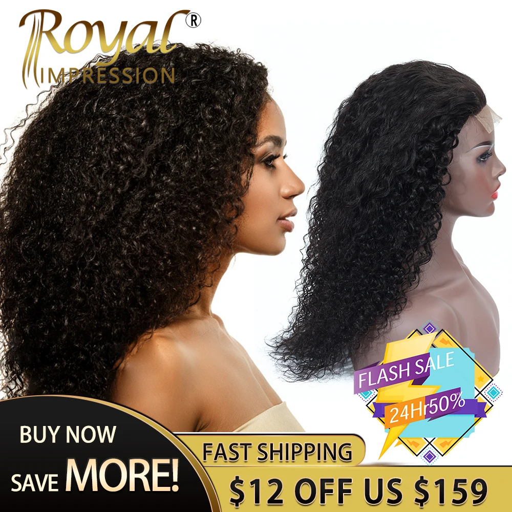 

ROYAL IMPRESSION Short Curly Wave Hd Lace Closure Wigs Glueless Lace Closure Wigs With Pre Plucked Baby Hair For Black Women