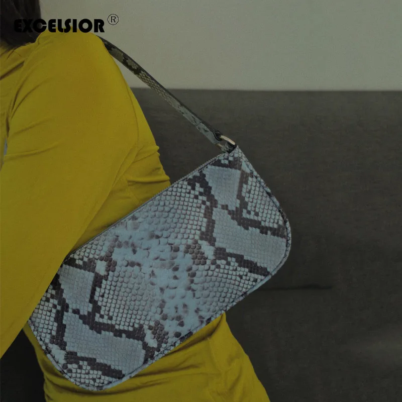 

EXCELSIOR Retro Alligator Pattern Women Messenger Handbags Casual Solid Shoulder Bags for women 2020 Split Retro Crocodile Bolsa