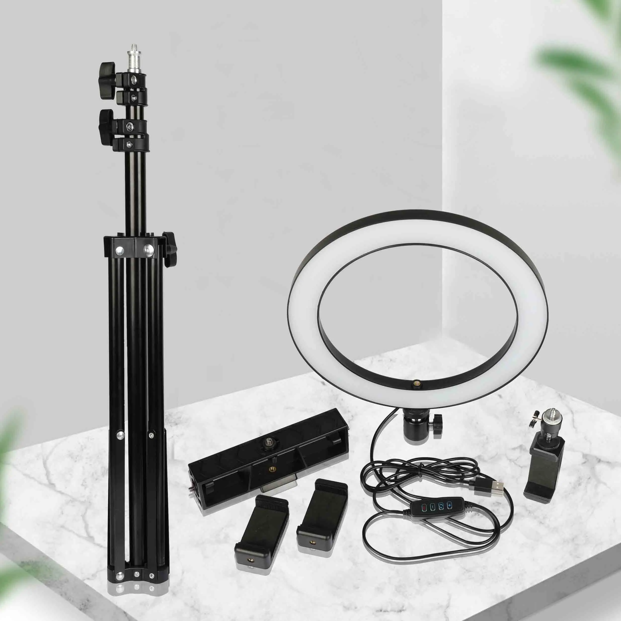 Кольцевой светильник 10 дюймов 26 см USB 3 режима яркости|Фотографическое освещение|